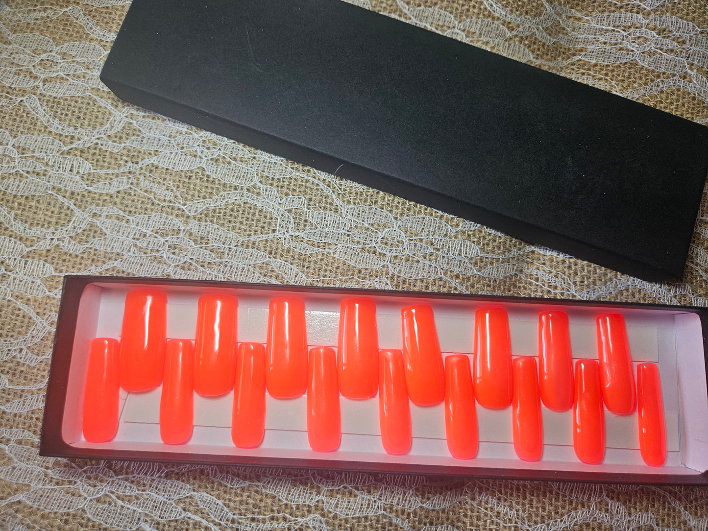 Neon orange ๐งก *long square*