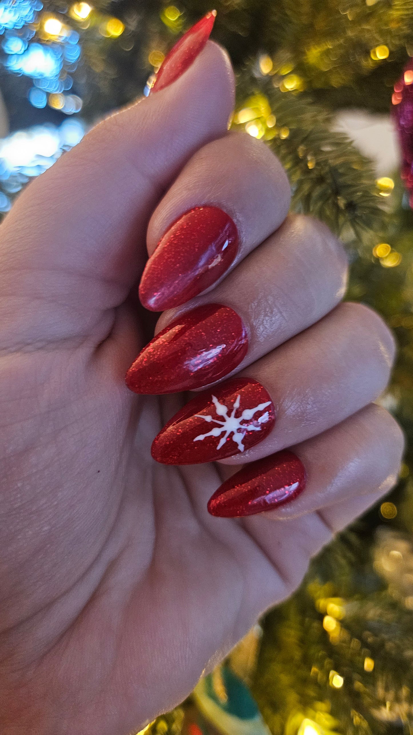 Holiday set - red with snowflake ❄️ ❤️