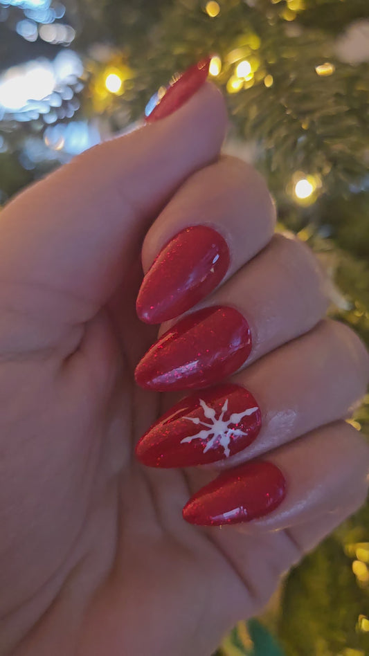 Holiday set - red with snowflake ❄️ ❤️